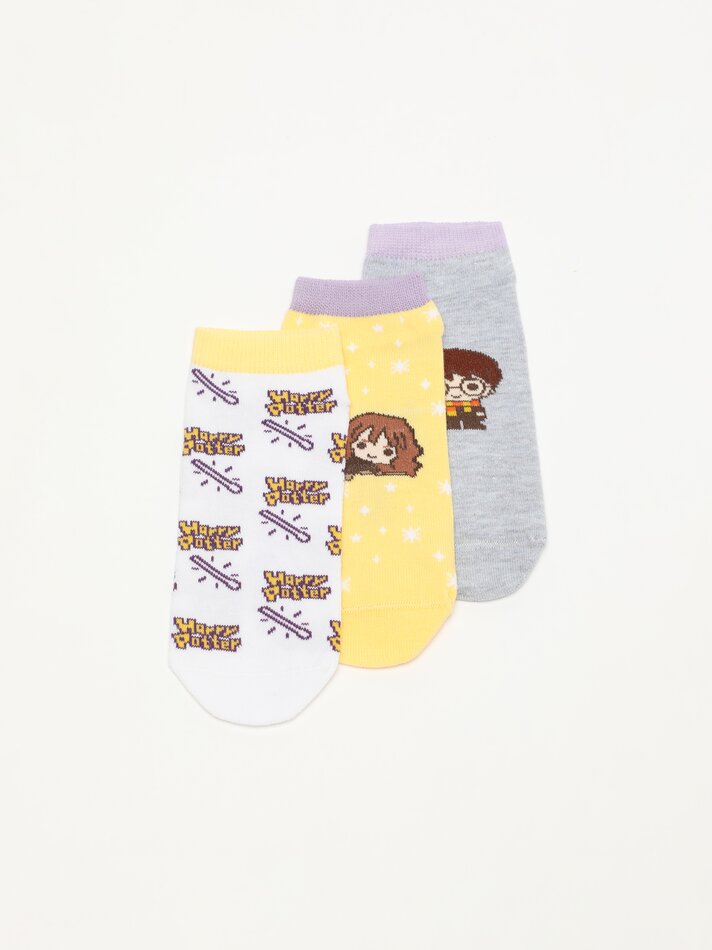 Pacote com 3 pares de meias estampadas com Harry Potter © &™ WARNER BROS - Cores Variadas