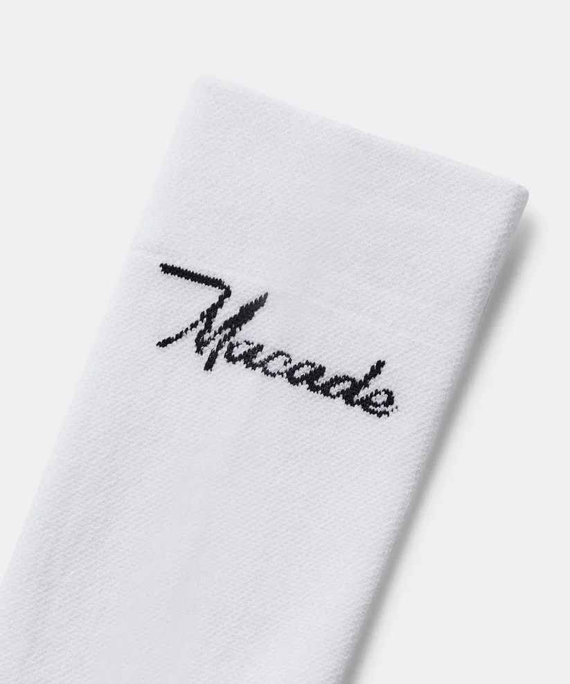 Macade Signature Crew Sock White