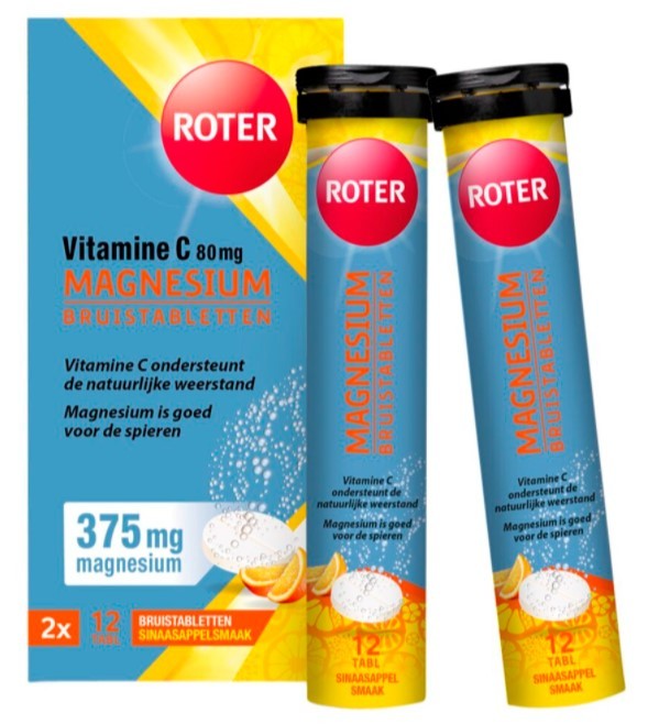 Roter Magnesium Met Vitamine C Bruistabletten 2x12 stuks