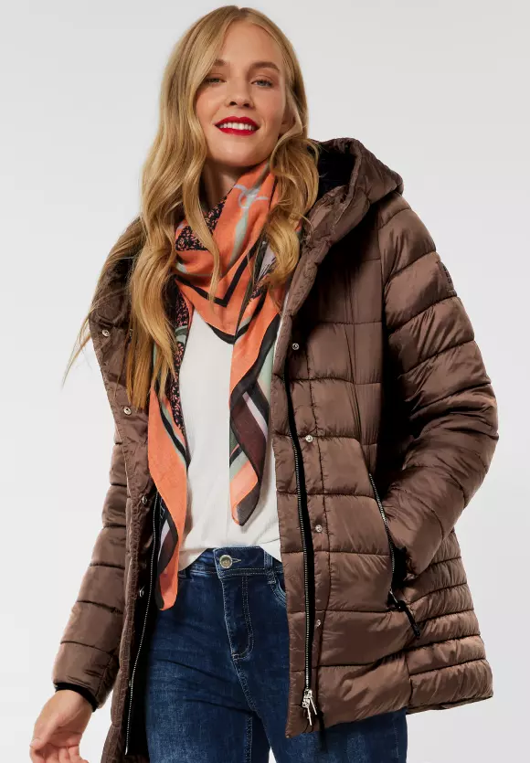 Gesteppter Kurzmantel - cocoa brown