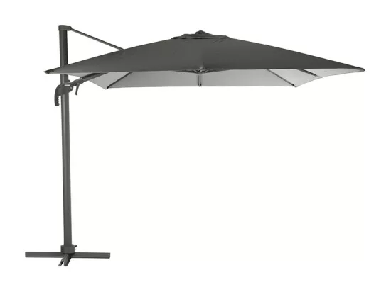Parasol décentré Eléa inclinable rectangulaire ardoise Hespéride