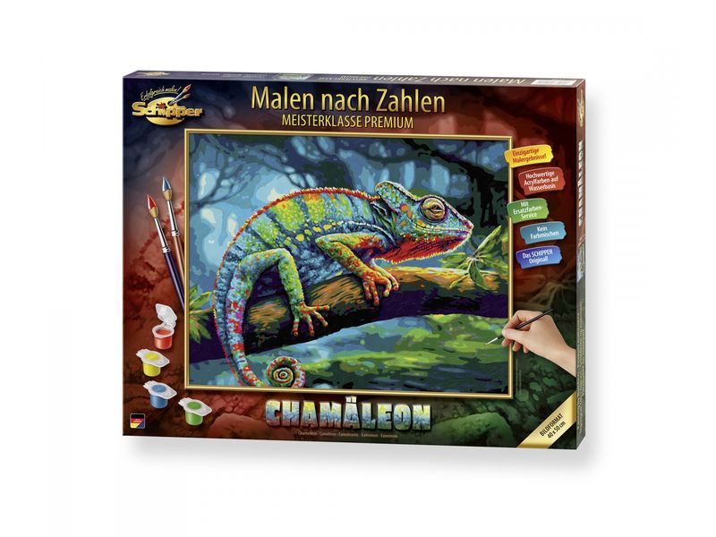 Schipper Malen nach Zahlen Chamäleon Bilder malen für Erwachsene, inklusive Pinsel und Acrylfarben