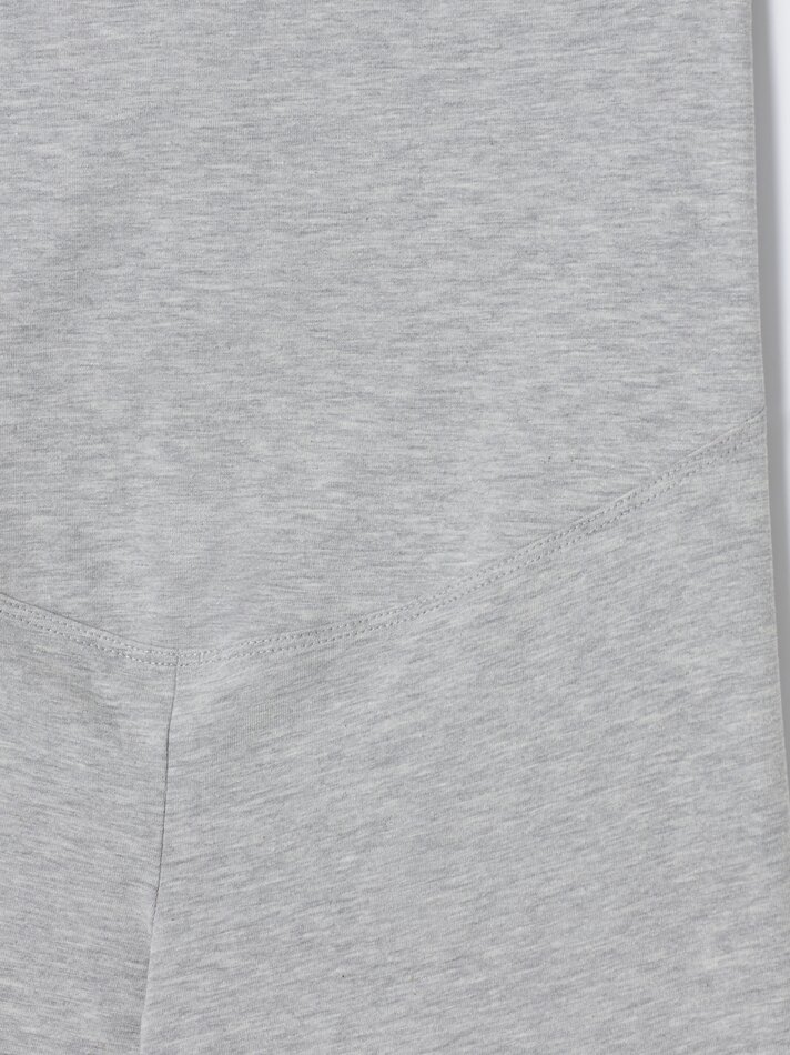 Calça legging básica de maternidade - Cinza Médio