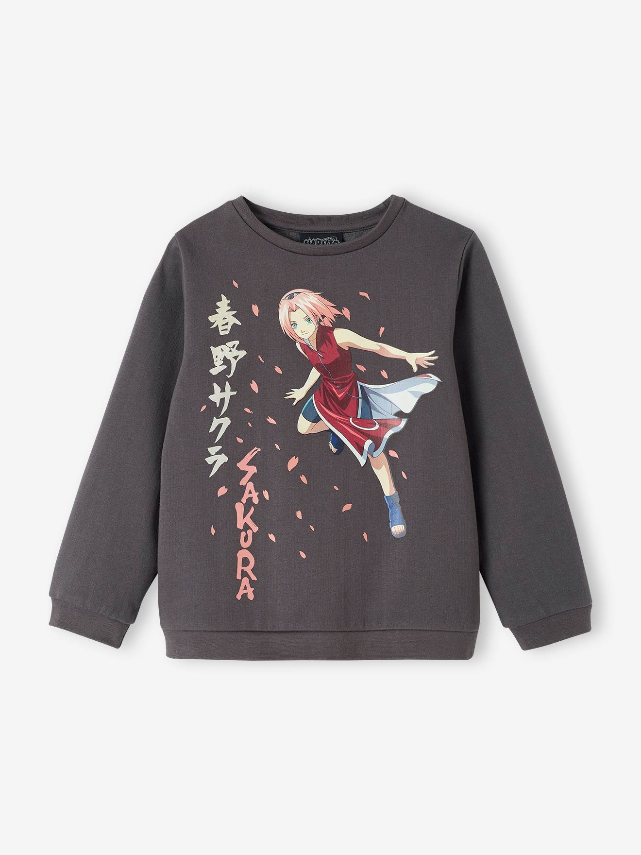 Moletom Naruto® Sakura para meninas, cinza