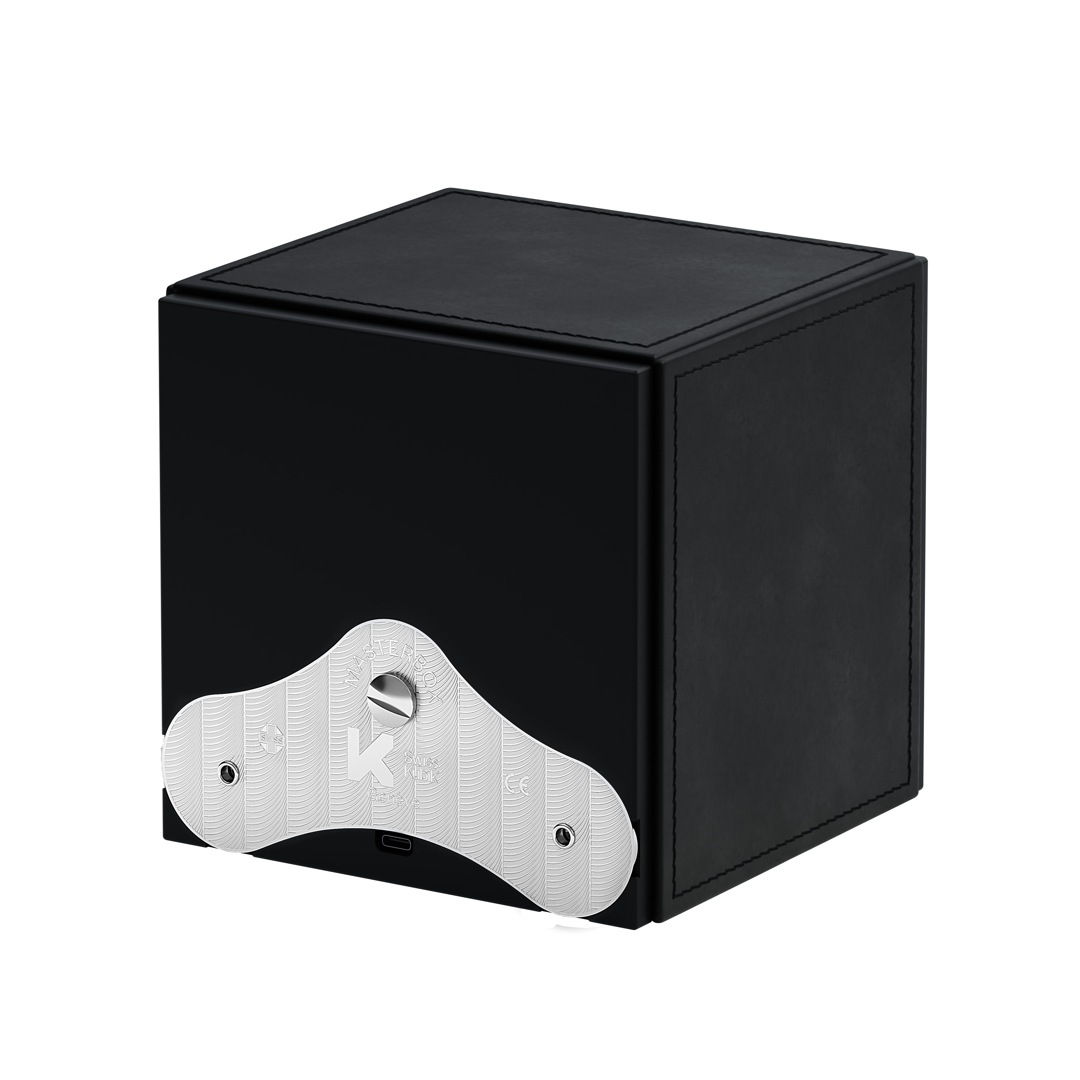SwissKubik Masterbox Leder Schwarz - 1 Uhr