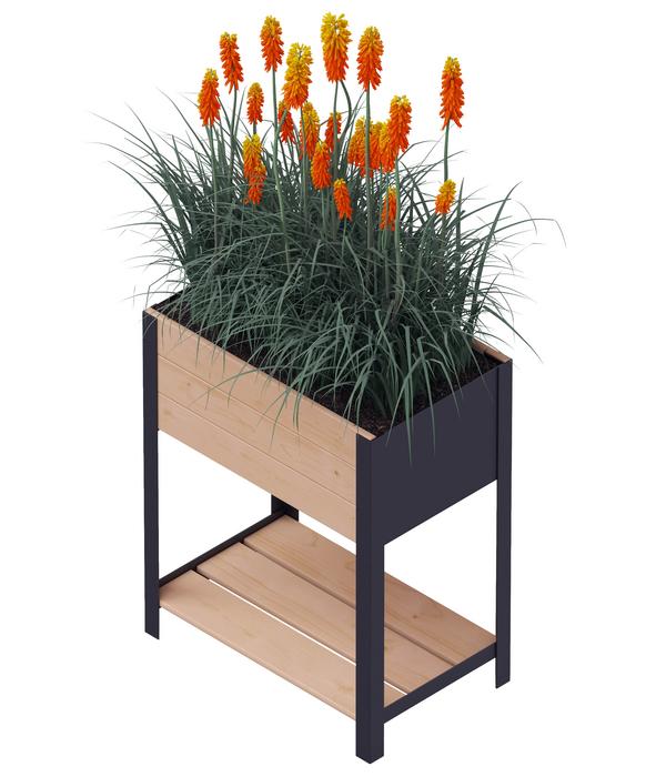 Upyard Holz-Pflanzkasten ModernBox mit Ablage,