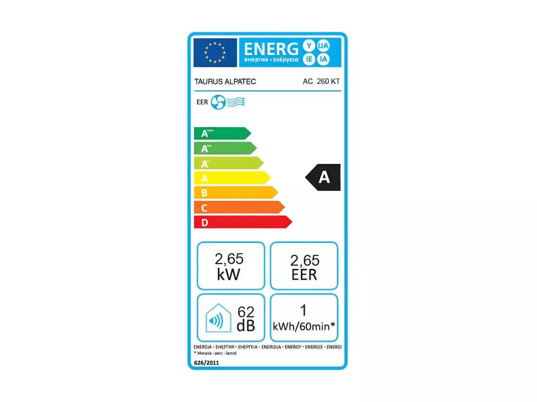 Taurus Alpatec Climatiseur mobile monobloc 2650w 26m2 - ac260kt-1