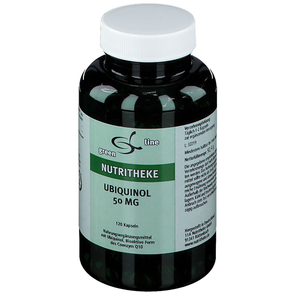green line NUTRITHEKE Ubiquinol 50 mg