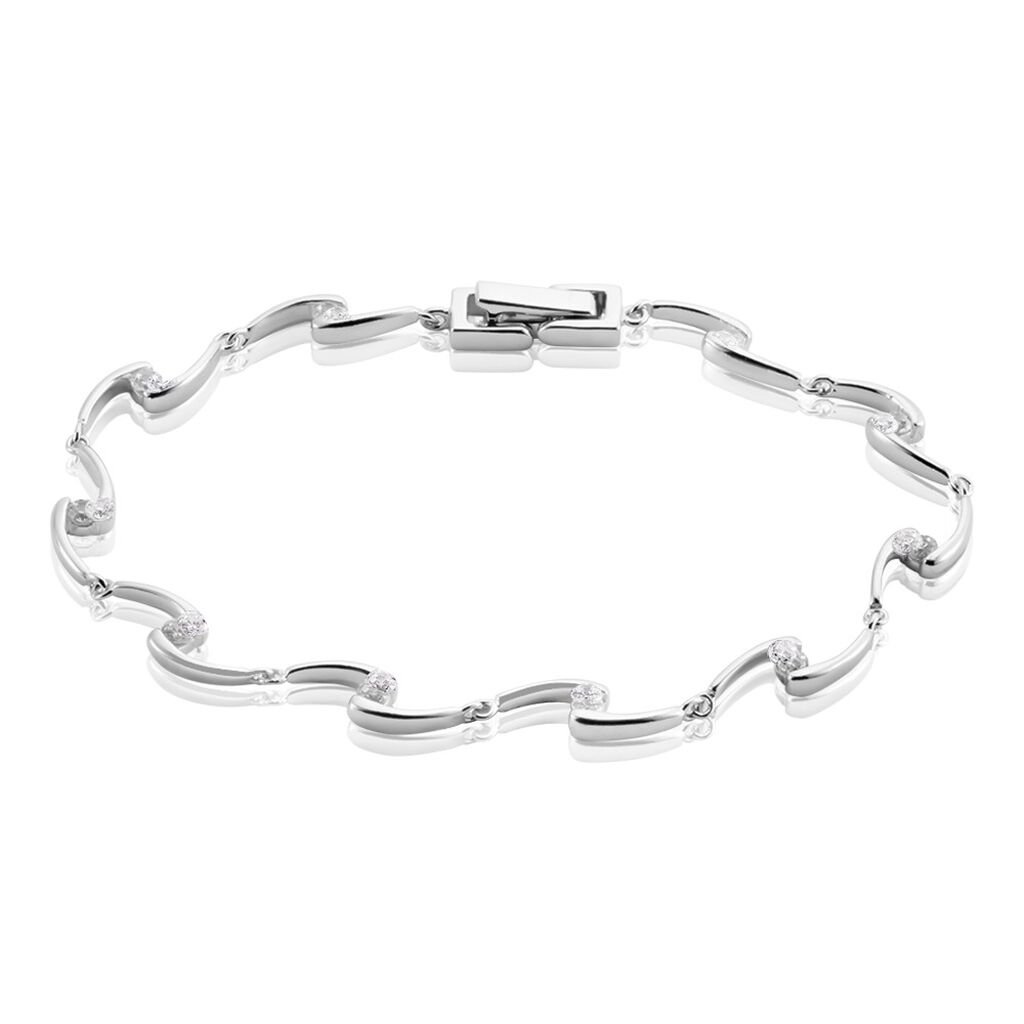 Bracelet Ezia Argent Blanc Oxyde De Zirconium