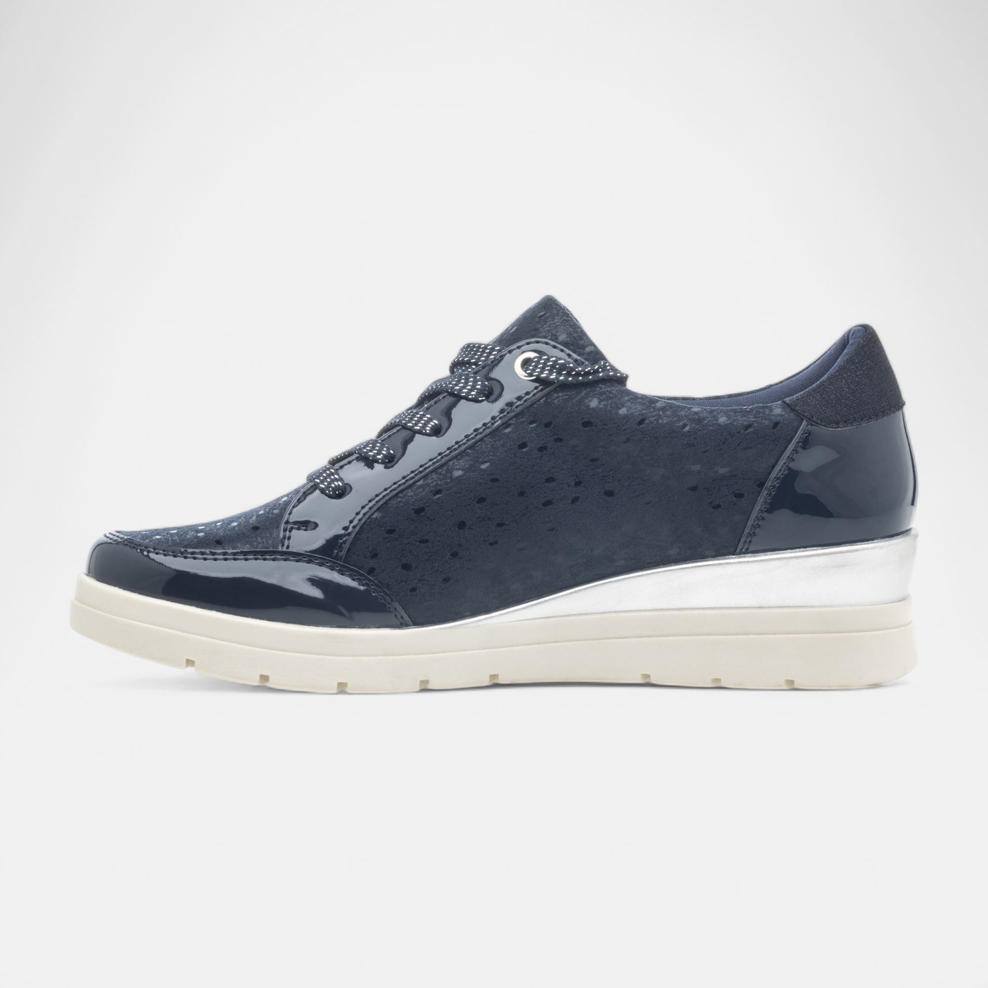 Derbies pieds sensibles Femme bleu marine