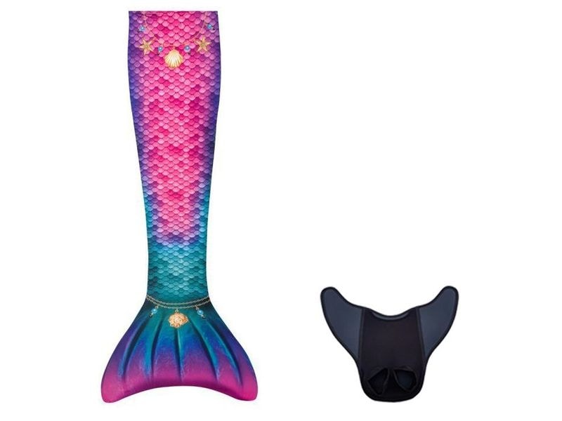 Meili Schwimmflossen Meerjungfrau-Flosse Star XS Meerjungfrauen-Badeanzug mit Flosse
