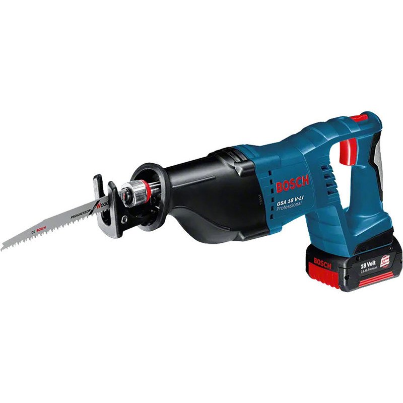 Scie sabre sans fil Bosch Professional GSA 18V-LI + 2 batteries + Chargeur