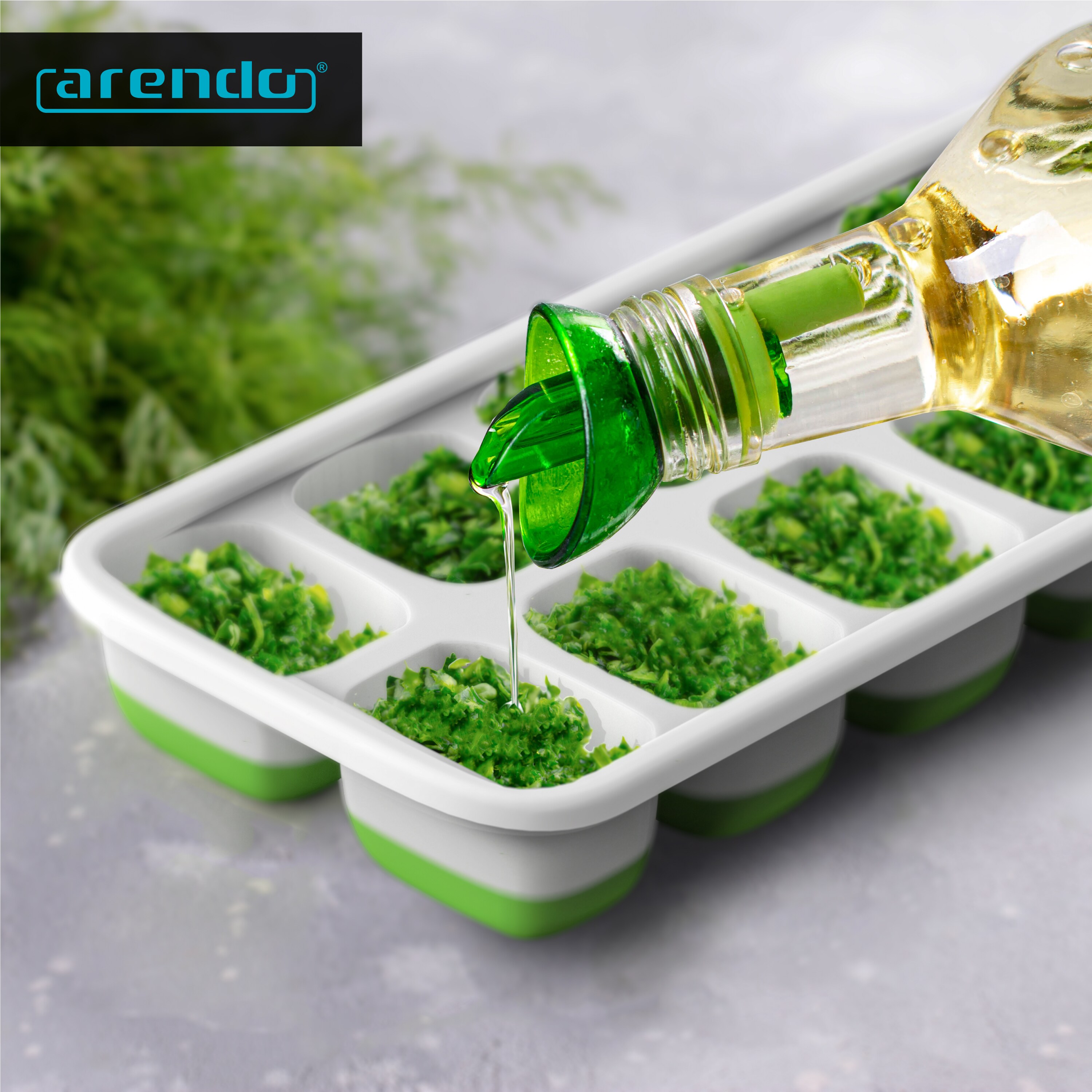 Arendo Eiswürfelformen 250ml - 14 Eiswürfel Fächer - 4er Set Eiswürfelbereiter mit Deckel - spülmaschinengeeignet - stapelbar - Silikon BPA-frei