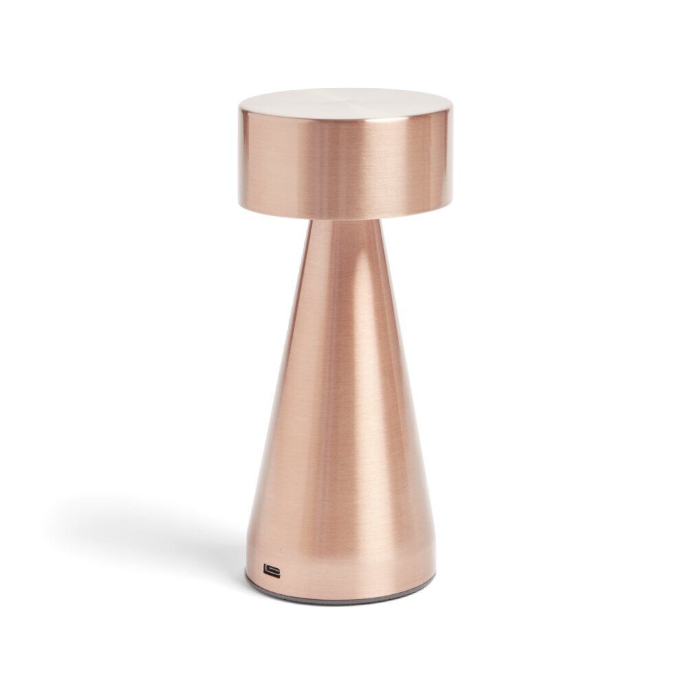 Lampe de table Squari USB tactile orange Ø9,5xH22,5cm