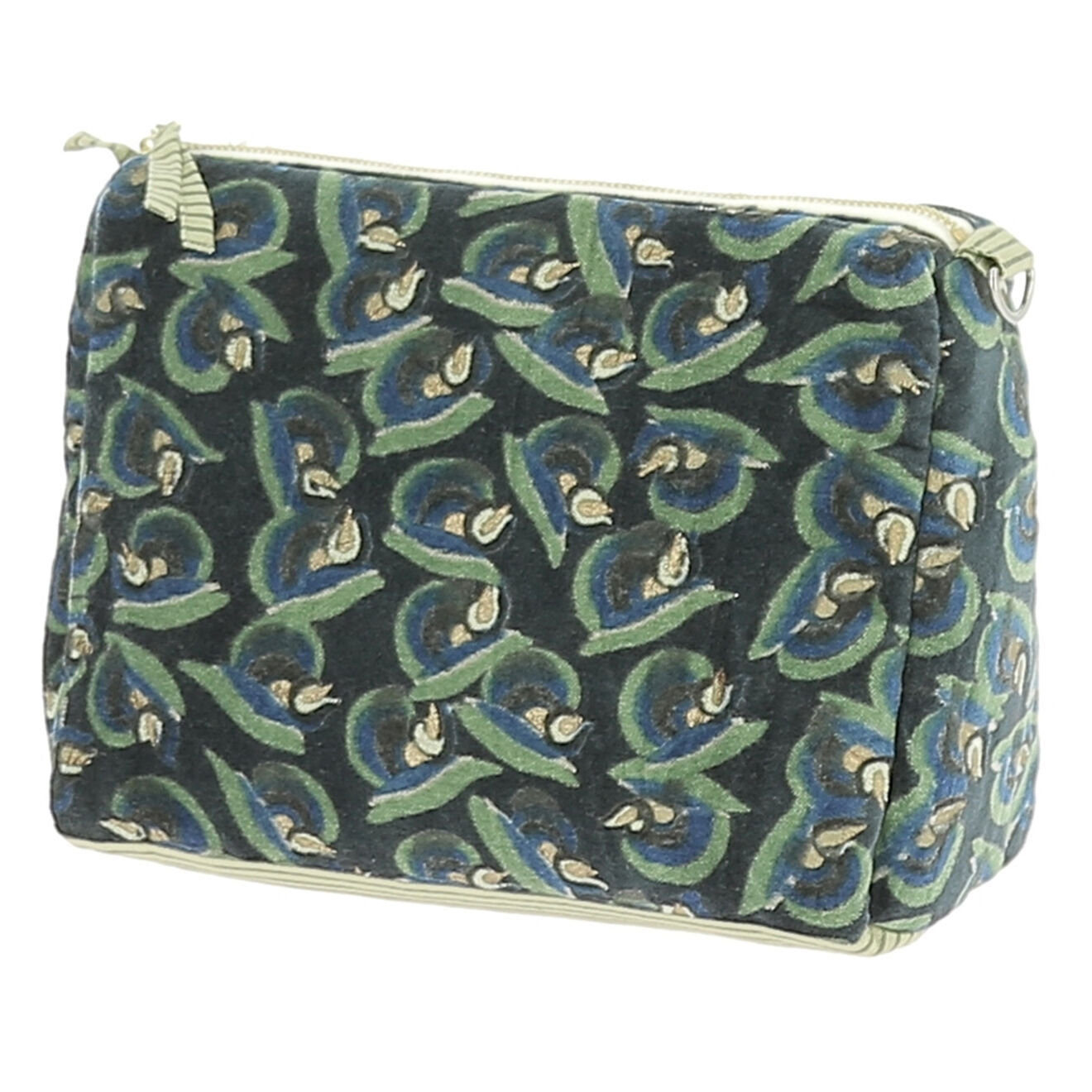 En Fil d'Indienne Trousse de toilette Art Déco indigo - 18x26x12 cm