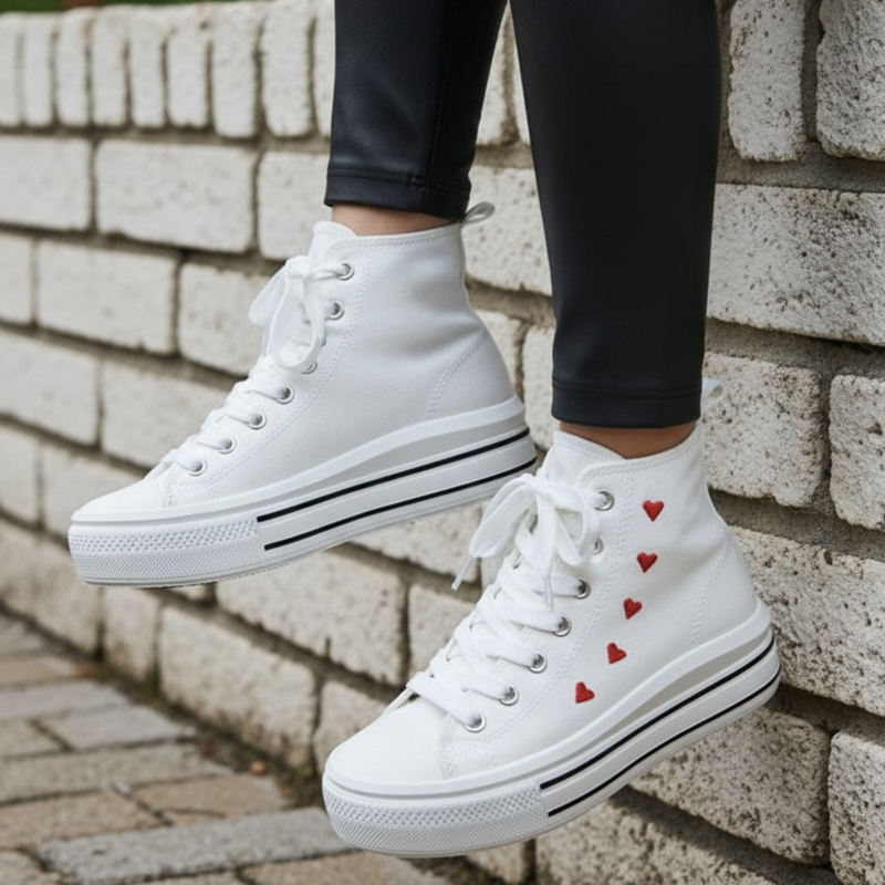 In love with you sneakers - wit