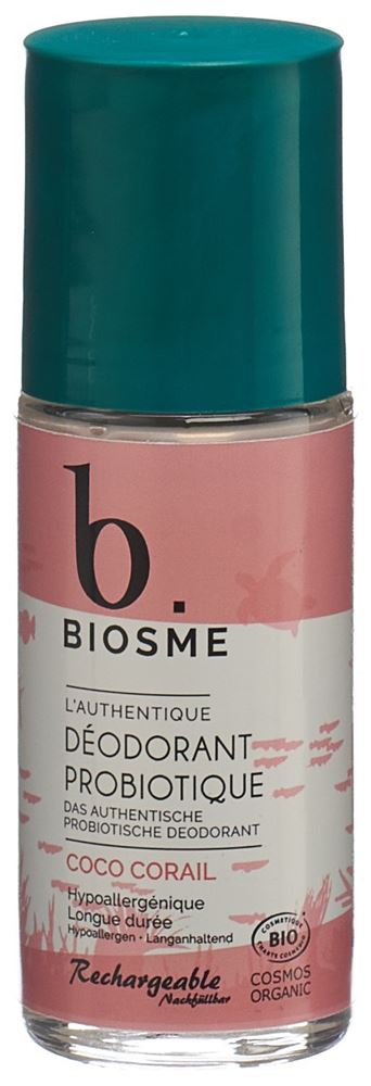 BIOSME Deodorant probiotisch Roll-on Coco corail Nachfüllbar Fl 50 ml