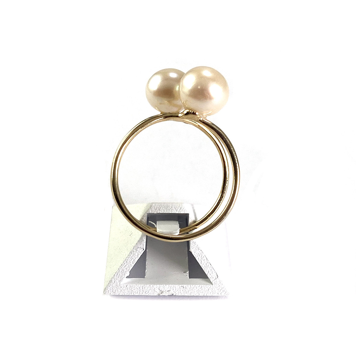 Bague d'occasion or 375 jaune perles culture chine