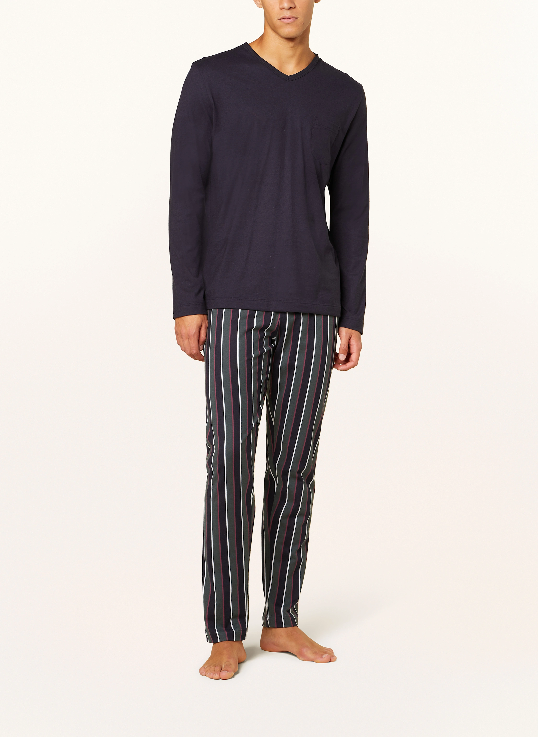 mey Schlafanzug Serie DARK STRIPE