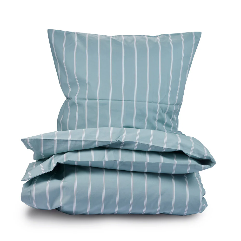 Bahne Interior  Pin Stripe sengetøj - grøn/hvid