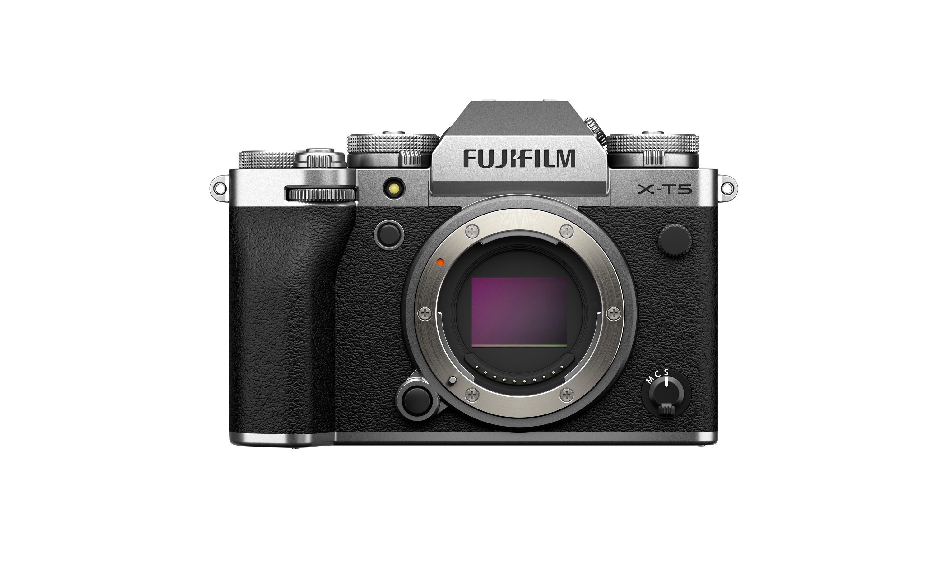 Fotokamera X-T5 Body Silber<br>Spiegellose Systemkamera mit 40.2 Megapixel-Sensor und integriertem Fünf-Achsen-Bildstabilisator