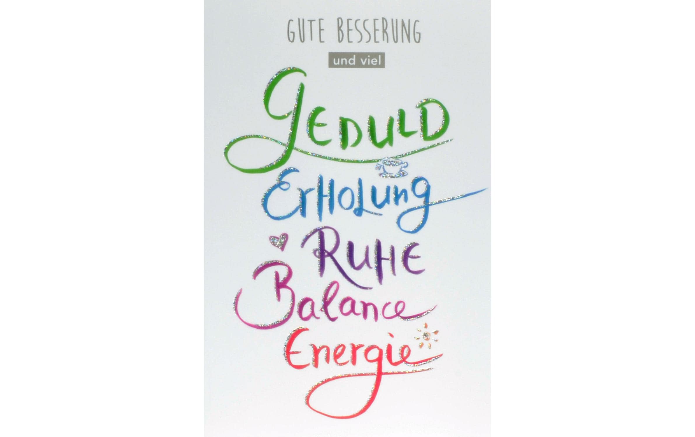 Genesungskarte Gute Besserung B6Farbenfrohe Glückwunschkarte zur Gesundheit