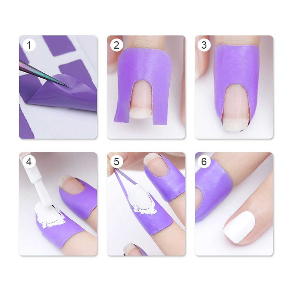 (10er Set) Strippen Band Anti-Spritzschutz Fingernägel Aufkleber