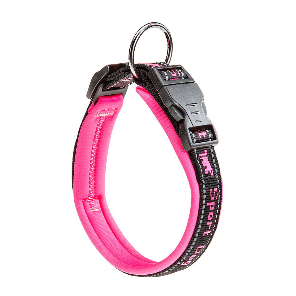 Ferplast collier pour chiens sport dog c25/45, poignée rembourée, ceinture réfléchissante, étiquette porte-nom, a: 35÷45 cm - b: