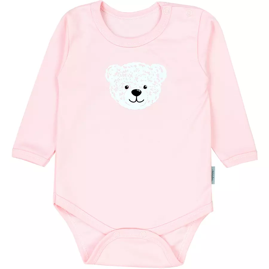 TupTam Mädchen Baby Body Langarm Unifarben 5er Pack beigerosa
