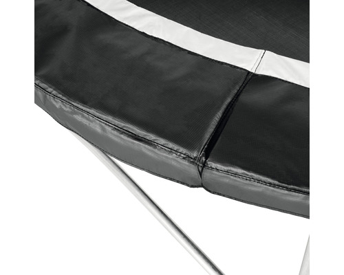 EXIT Black Edition trampoline 256 x 305 cm zwart incl. veiligheidsnet, ladder en verankeringsset