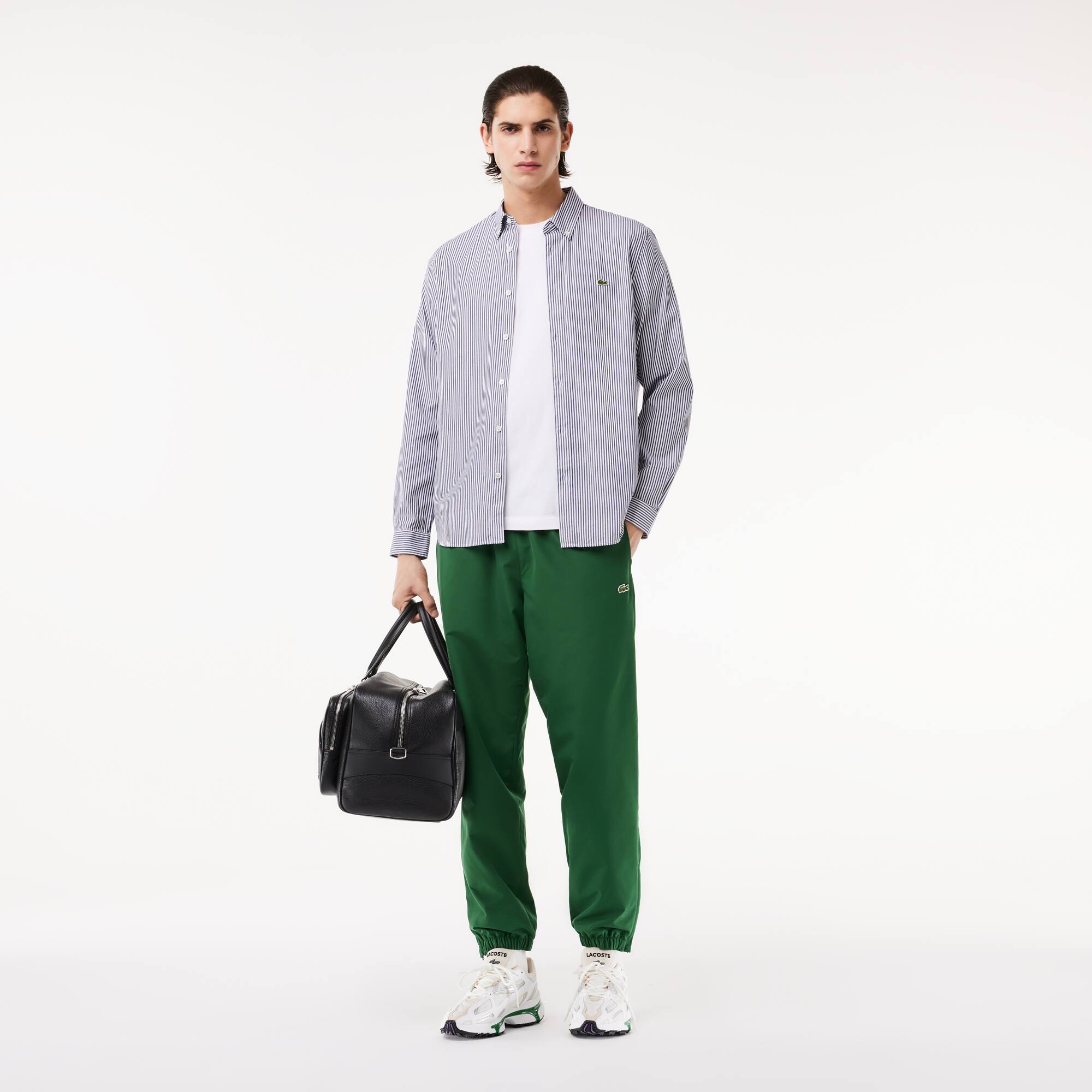 Regular Fit Herren-Hemd aus Baumwolle mit Streifen Lange Armel - Weiss - Lacoste - Herren