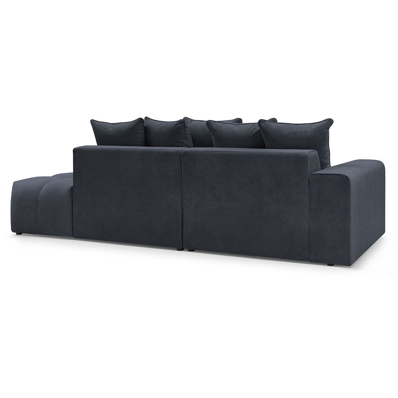 Bobochic Canapé d'angle fixe mont-blanc velours angle gauche bleu foncé foncé foncé - 313x176x97 cm