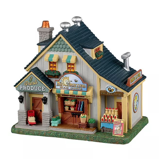 Village de Noël Lemax lumineux Épicerie de produits frais
