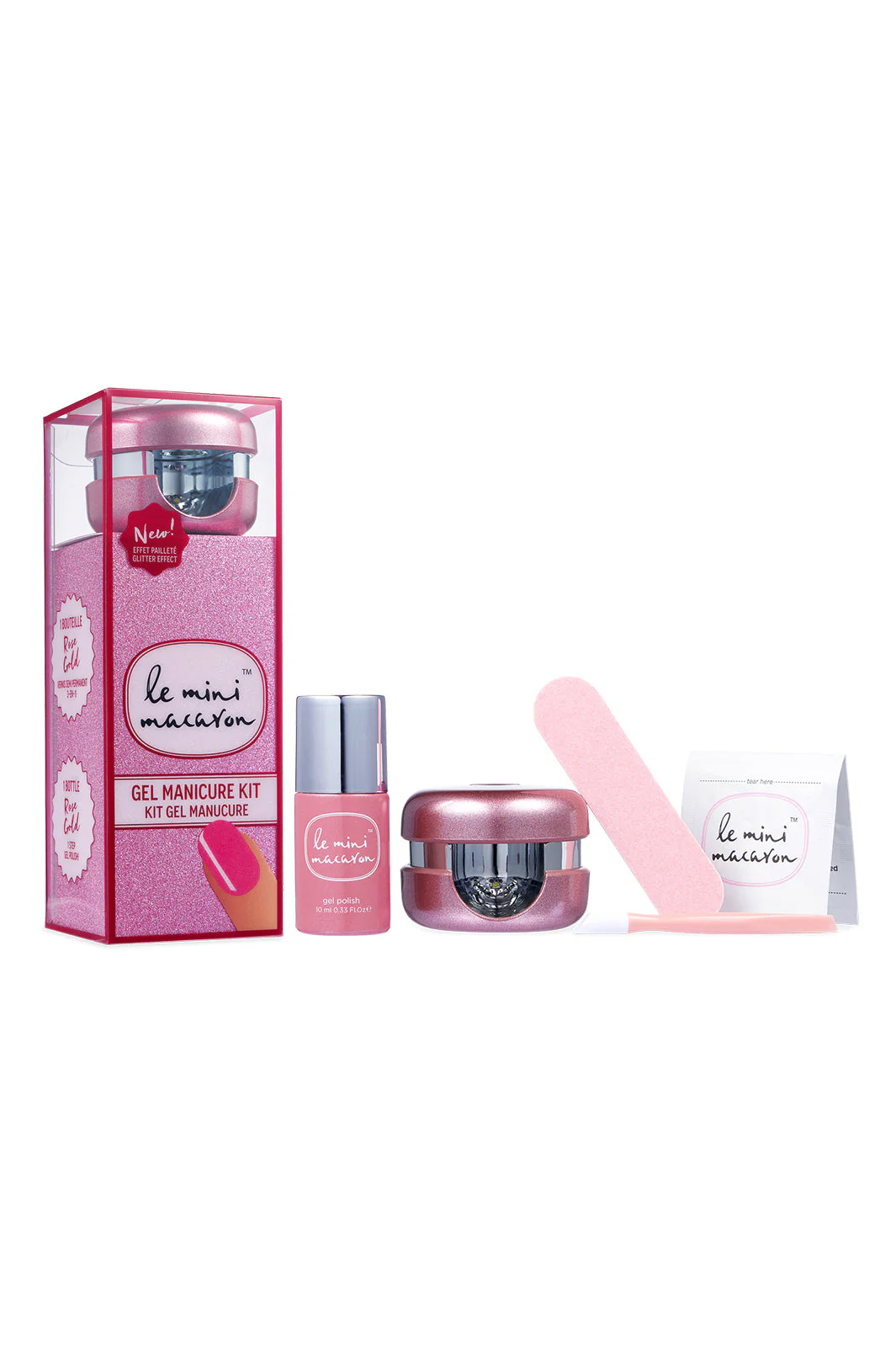 Le Mini Macaron Gel Manicure Kit rose gold