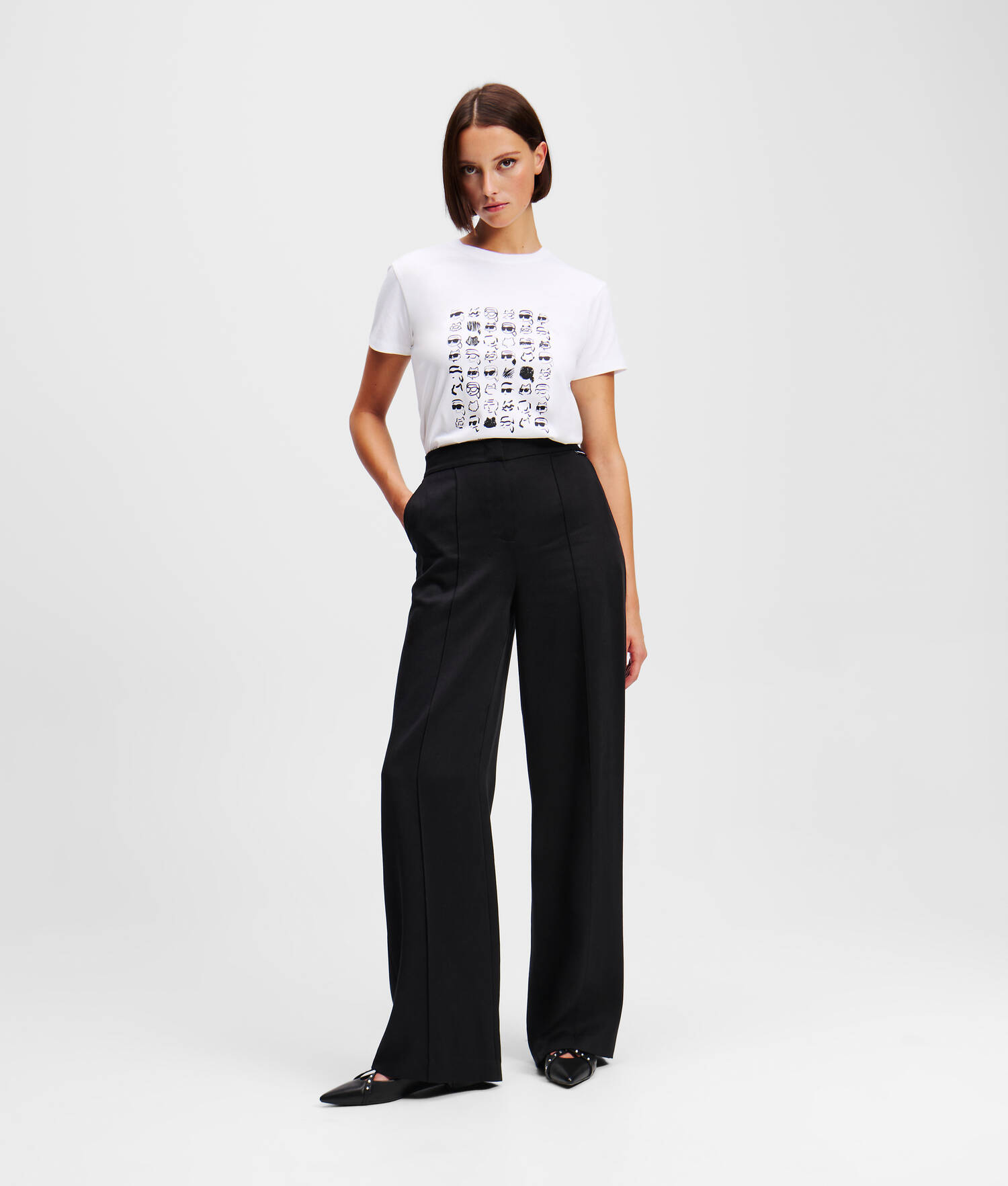PANTALON COUPE DROITE - Noir