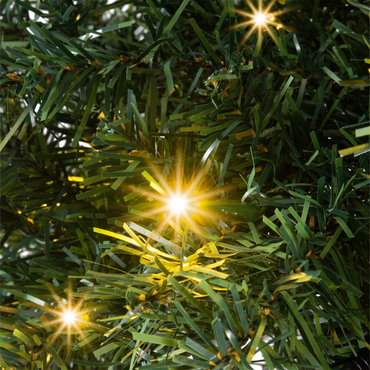 Juskys künstlicher Weihnachtsbaum 210 cm - Baum mit LED Beleuchtung & Ständer - Tannenbaum