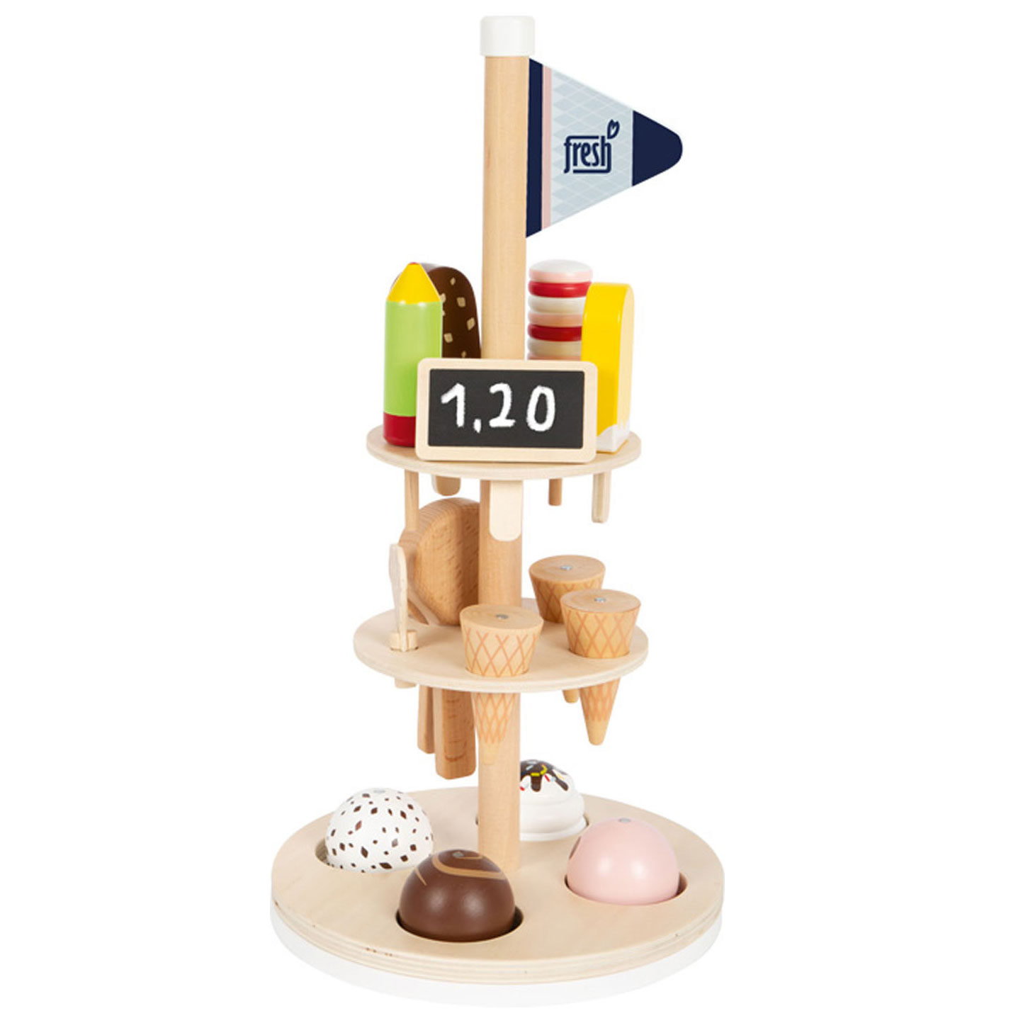 Small Foot-Houten Ijsjes met Houder, 15dlg.