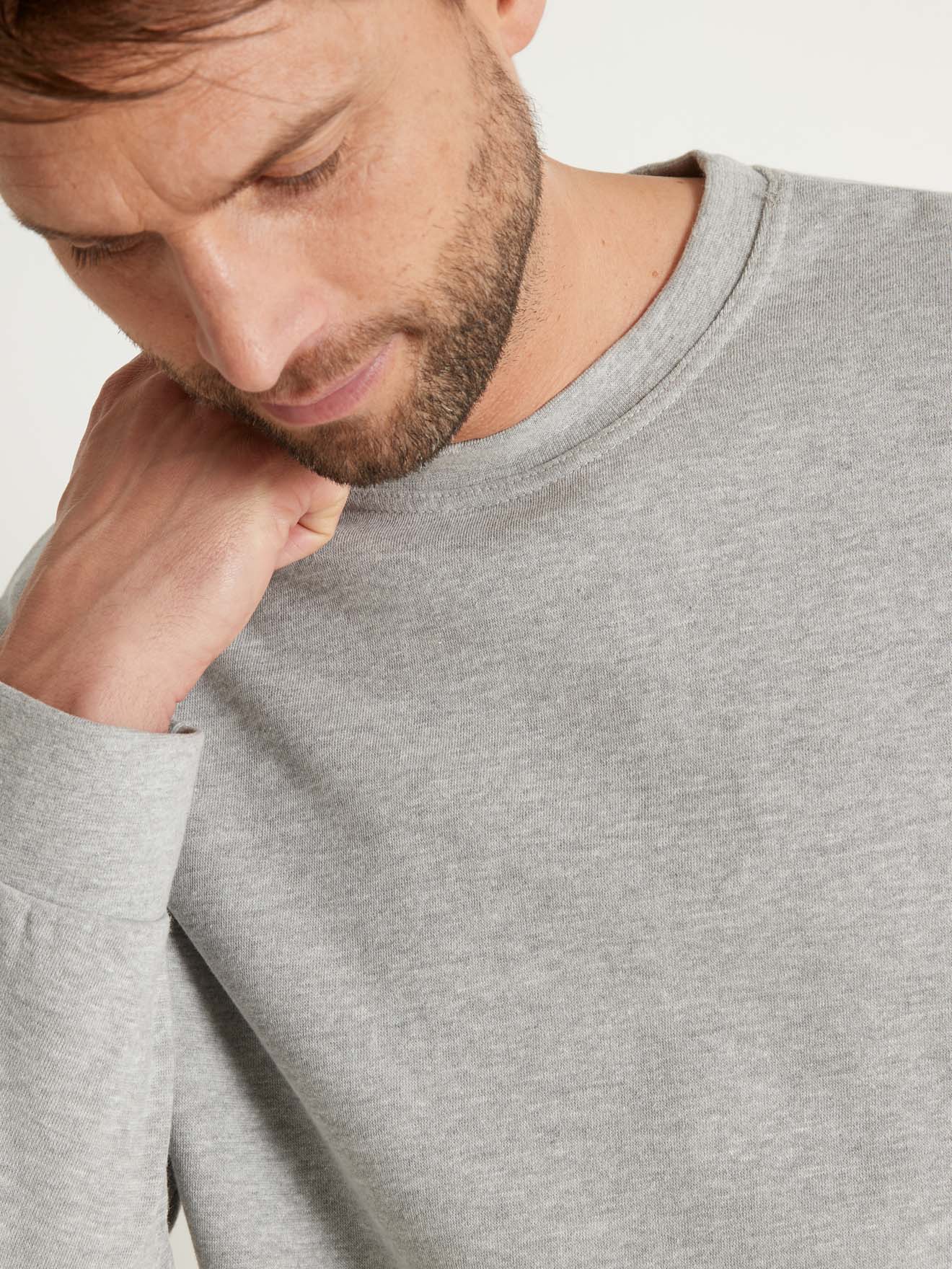 Sweat-shirt molleton encolure ronde