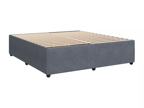 Sommier à lattes de lit et matelas Gris foncé 180x200cm Velours