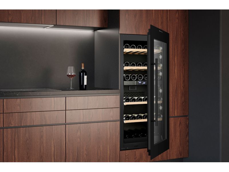 Trisa Einbauweinkühlschrank Dual Zone Schwarz, Rechts Weinkühlschrank
