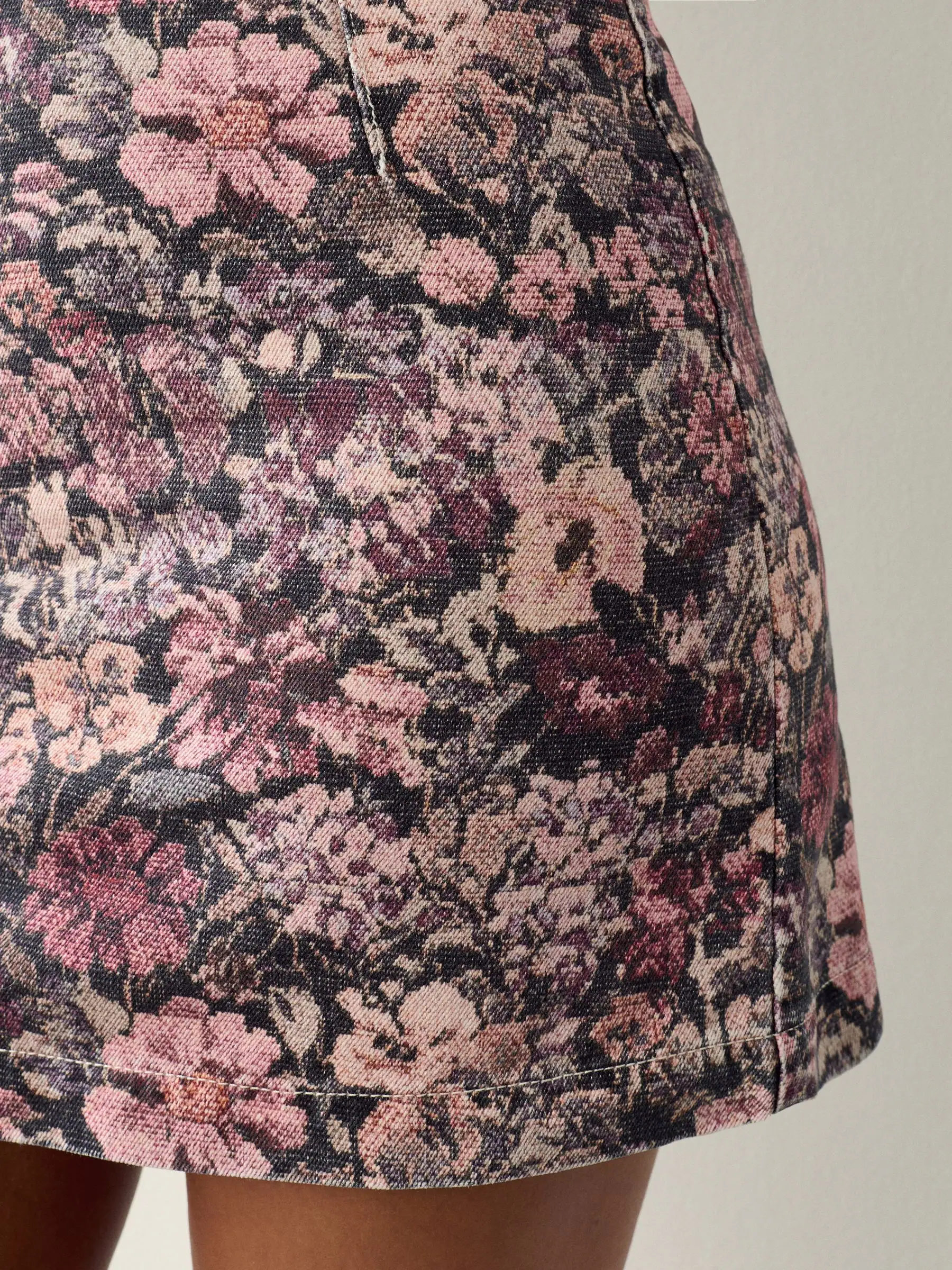 Tapisserie Bloemen - Denim minirok
