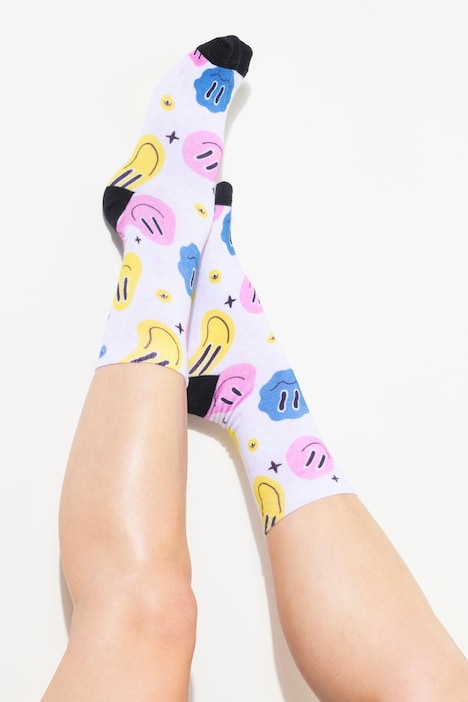 TRUYOU Strümpfe, Smiley Print