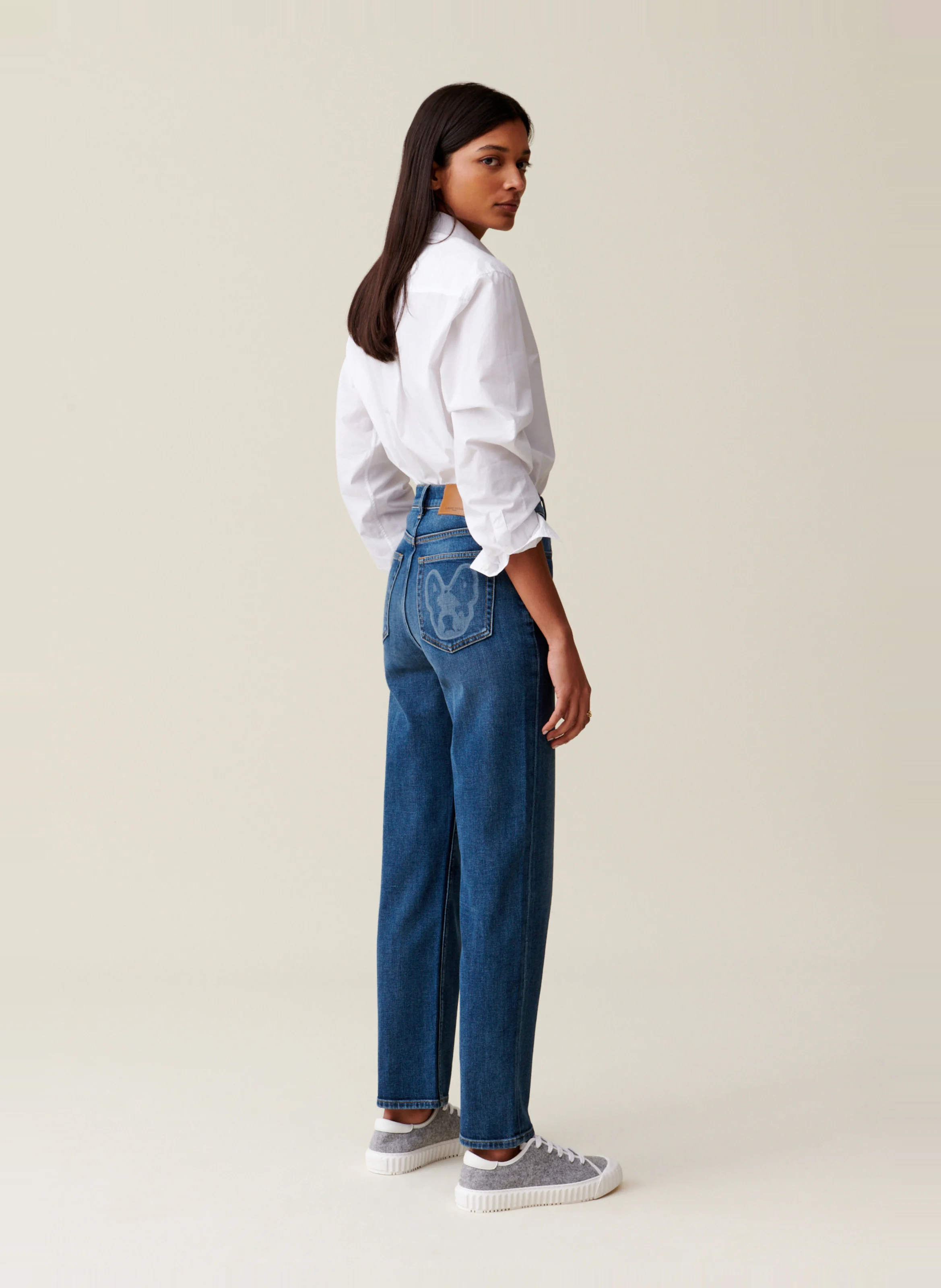 Jean droit en denim délavé Jean Toto | Bleu