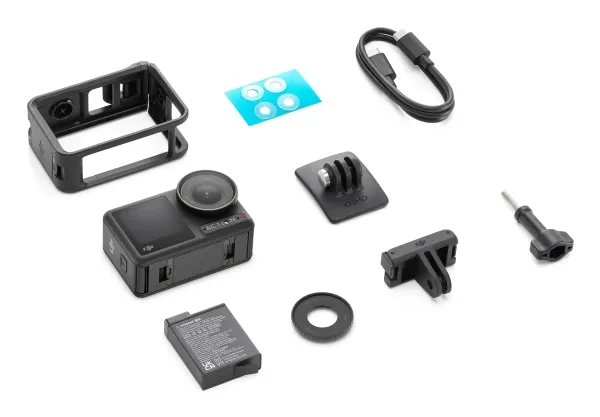 DJI Osmo Action 4 - Action-kamera - 4K / 120 fps - Wi-Fi, Bluetooth - undervands op til 18 m