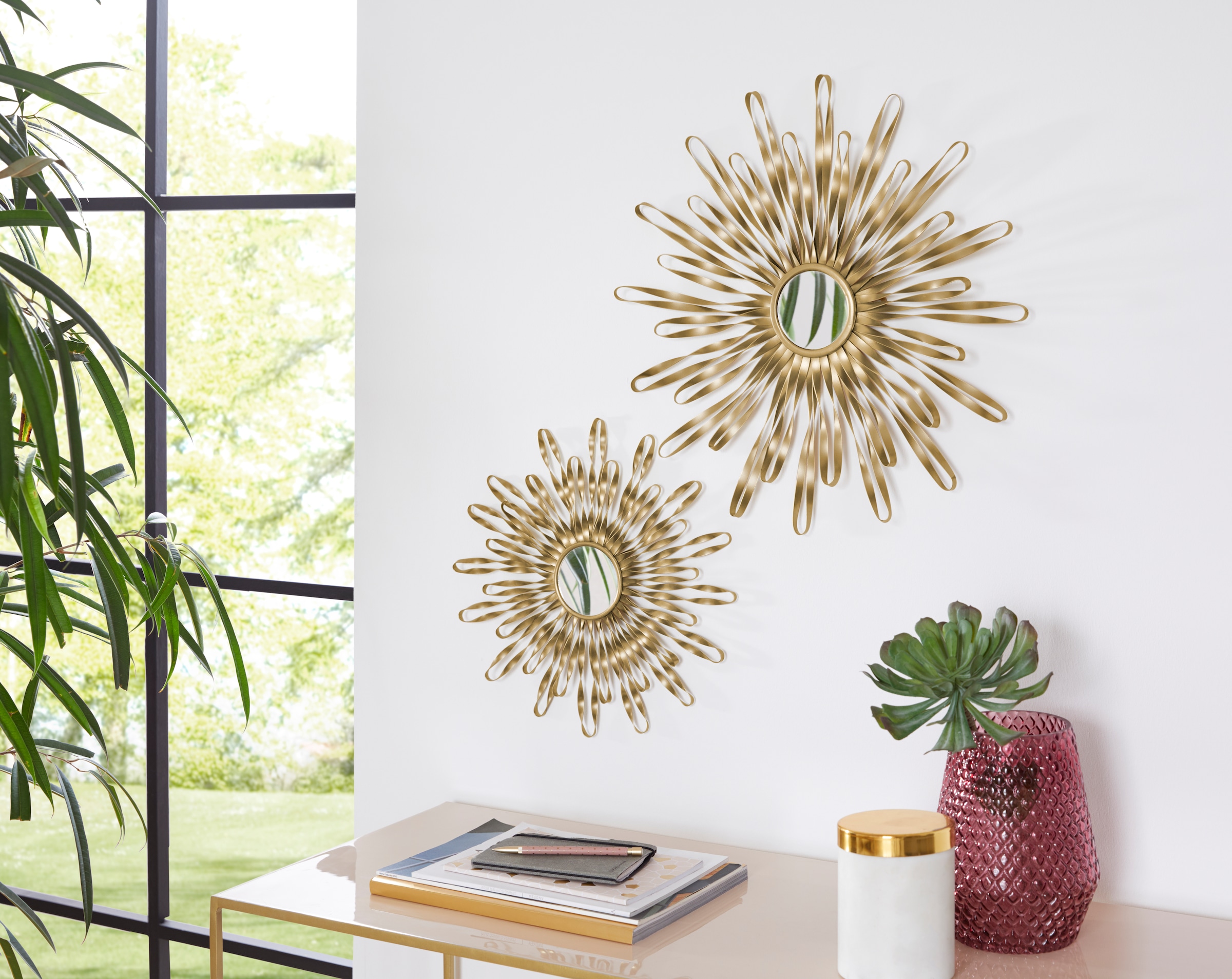 Leonique Wanddekoobjekt »Sonne, gold« Landhaus, Metall