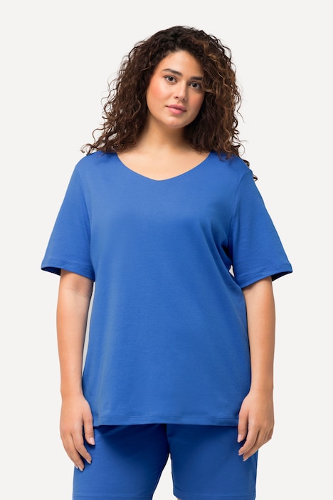 Shirt, doppellagige Vorderseite, Slim, Rundhals, Halbarm
