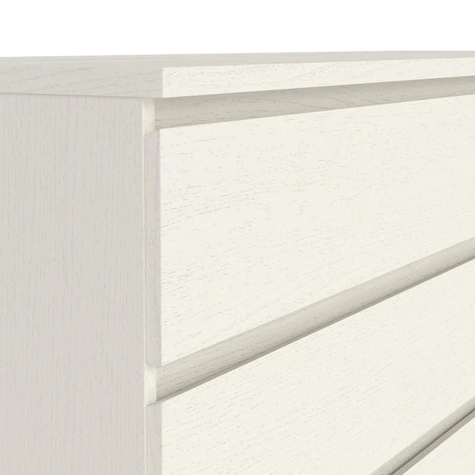 Hioshop Noulan commode 6 lades witte essenhout decor