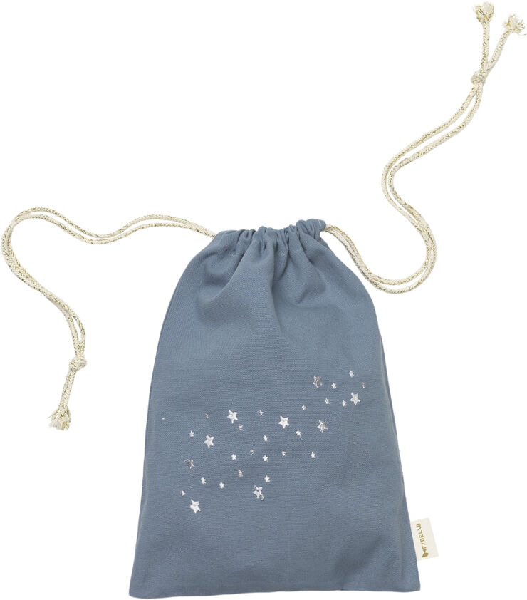 Fabelab Gift Bag - Starry Night embroidery - Blue Spruce Caramel