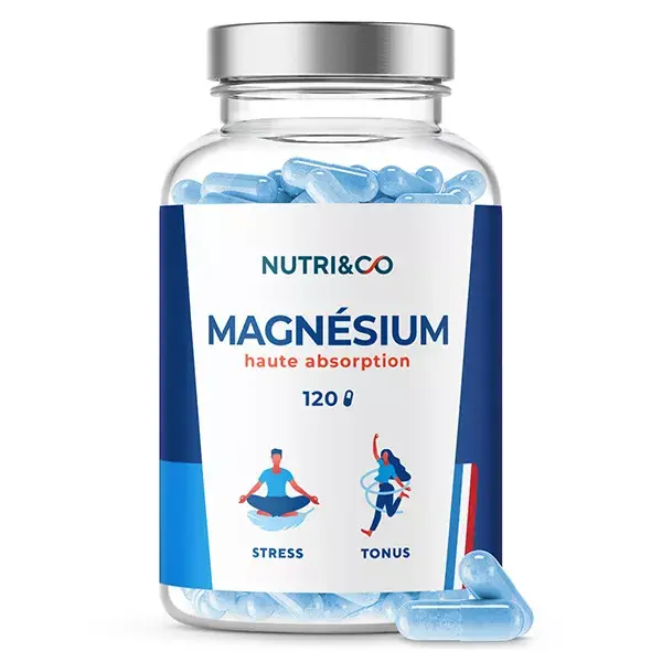 Nutri&Co Magnésio + Vitamina B6 Estresse e Energia 120 Cápsulas Veganas