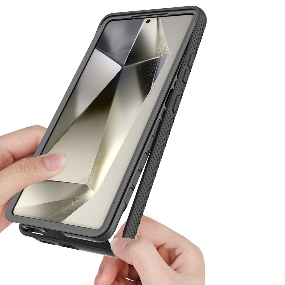 Samsung Galaxy S25 Ultra Magnetische Schutzhülle mit Panzer Glas Backcover   Display- / Kameraschutz MagSafe-Modul (Verschlussmechanismus) - Schwarz